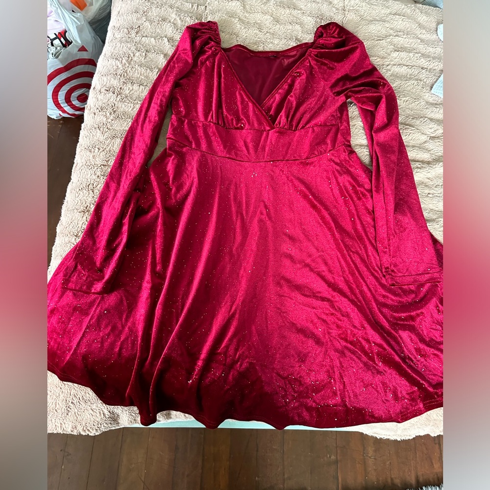 Sparkly red dress